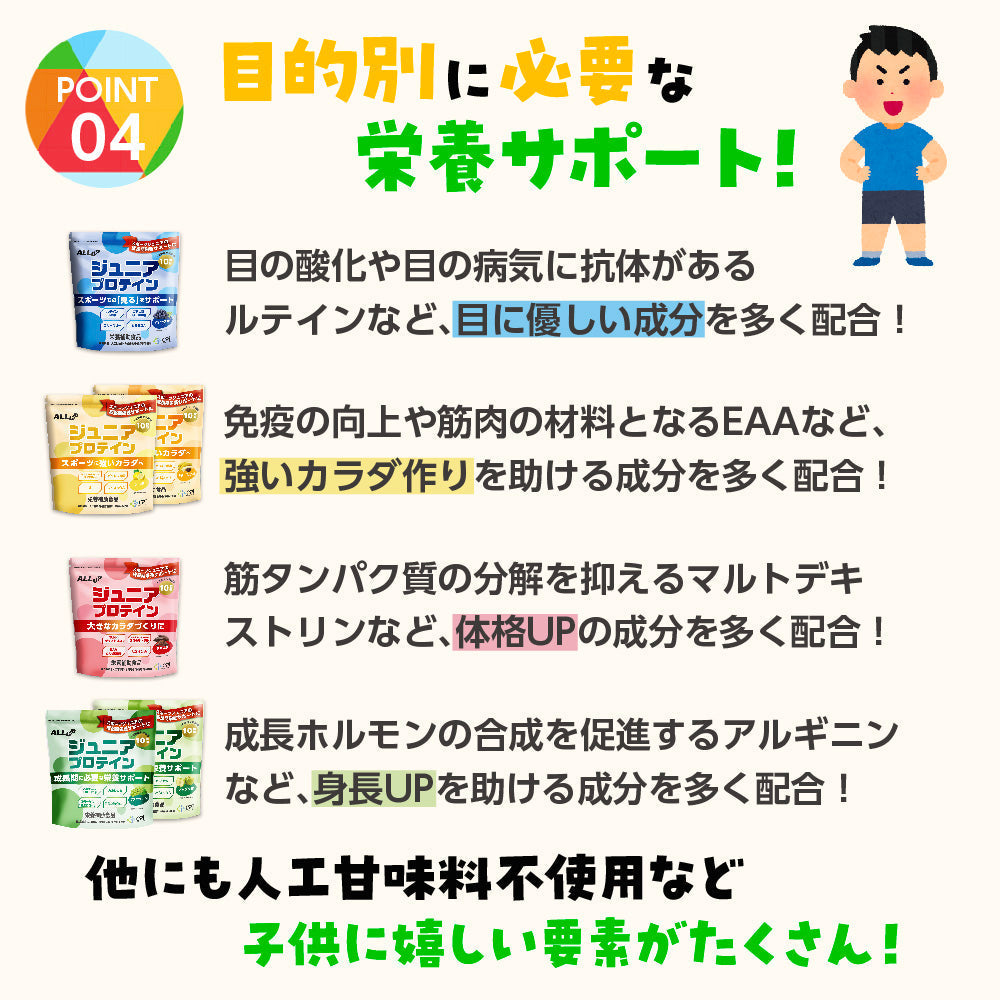 ALLUP ジュニアプロテイン【成長】 アップル味
